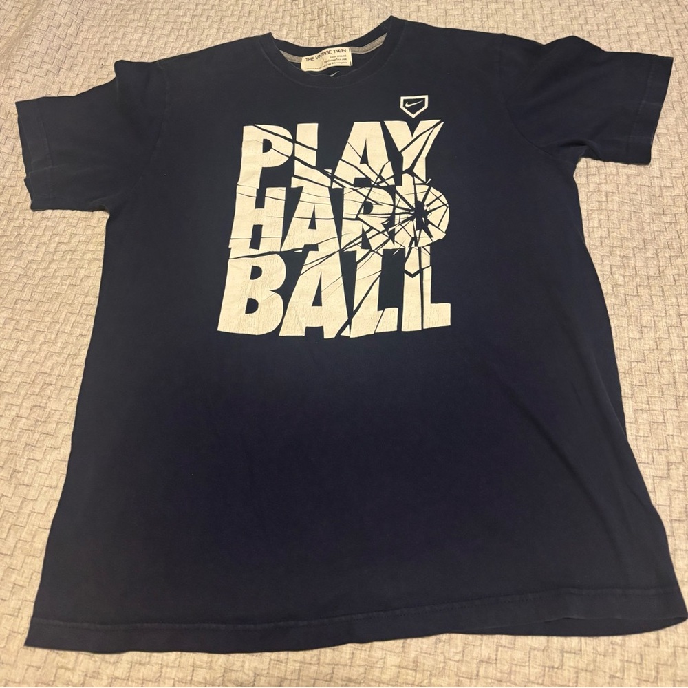 Nike “Play Hard Ball” Graphic T-Shirt Size M Regular Fit